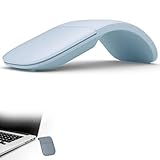 PCTC Arc Touch Mouse - Foldable Portable Silent Mouse for Computer, Mac OS, Laptop, Notebook (Pale Blue)