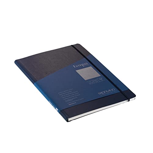 Carnet A4 Fabriano Ecoqua Plus à spirales caché bleu marine à pointillés - 6
