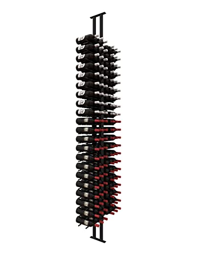 Ultra Wine Racks Floor-to-Ceiling Mount Display (2 Side, Triple Deep, Black, Holds 126 Wine Bottles) - Modern Metal Wine Storage for Wine Cellars, Home Bars, Kitchens, & Dining Rooms