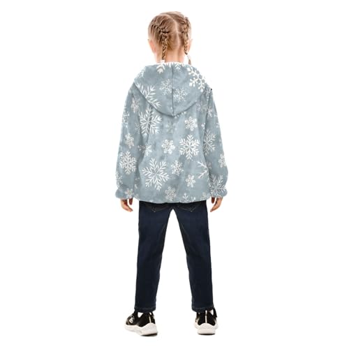 OTVEE Seamless Snowflakes Blue Kids Hoodie Jacket Fall Spring Full Zip Warm Outwear Coat4
