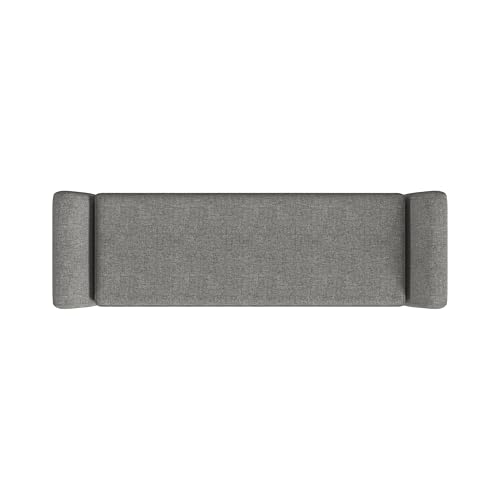 Image of HomePop 60 inch Modern Storage Bench with Wood Legs - Gray Woven