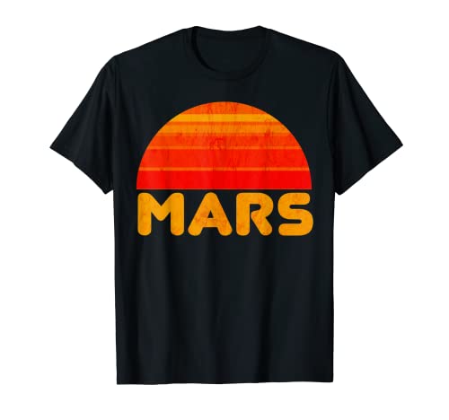Mars Mens Solar System Planet Red Angry Space Science T-Shirt