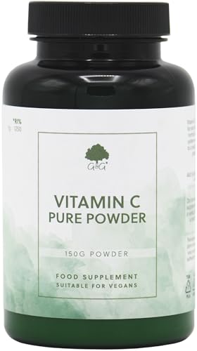 Pure Vitamin C Powder - Ascorbic Acid - 150g Unflavoured Powder - G&G Vitamins