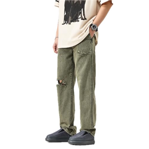 Jeans Pants Trouser Denim Ripped High-end and Versatile for Men Urban Street Commuting Style Handsome