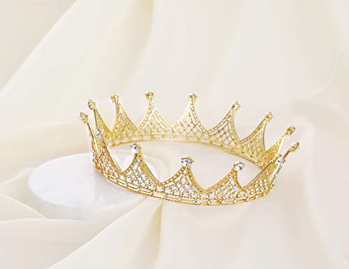 Coucoland Trouwbruid tiara prinses kristal diadeem vintage koningin kroon verjaardagskroon dames feest carnaval kostuum… - Image 5