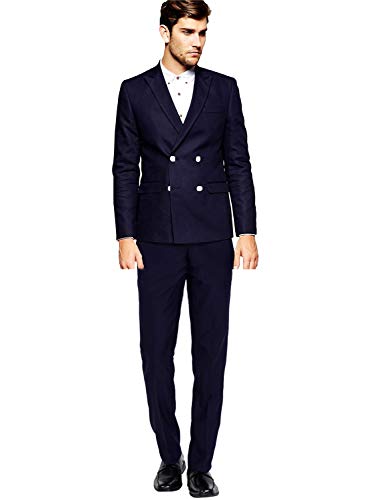 Costume deux pièces pour homme avec veste croisée à double boutonnage et pantalon habillé