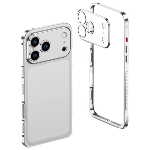 Coque iPhone 17 Pro Max Métallique Mince Cadre Aluminium Argent
