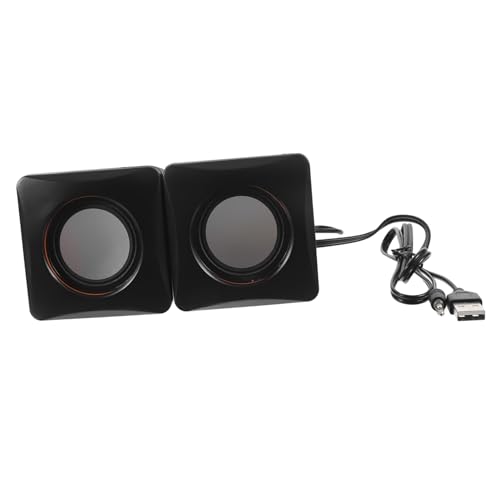NUOBESTY 1 Pair Mini USB Speakers for Music Portable Desktop Speakers for Rich Sound Quality with Deep Bass Compact and Lightweight Audio for