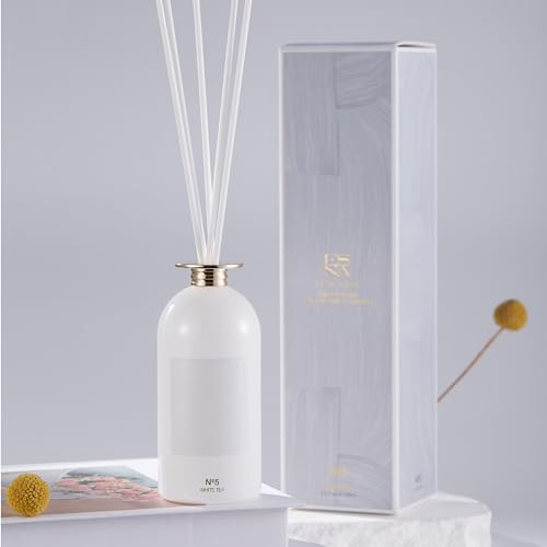 ESNA-HOME-Luxury-Scented-Oil-Reed-Diffuser-White-Tea-35-Fl-Oz-100ml-Fragrance-Oil-Pure-Lasting-Beautiful-Luxury-Aromatherapy-Diffuser-Relaxing-Bathroom-Diffuser-Scented-Sticks ESNA HOME Luxury Scented Oil Reed Diffuser White Tea 35 Fl Oz 100ml Fragrance Oil Pure Lasting Beautiful Luxury Aromatherapy Diffuser Relaxing Bathroom Diffuser Scented Sticks