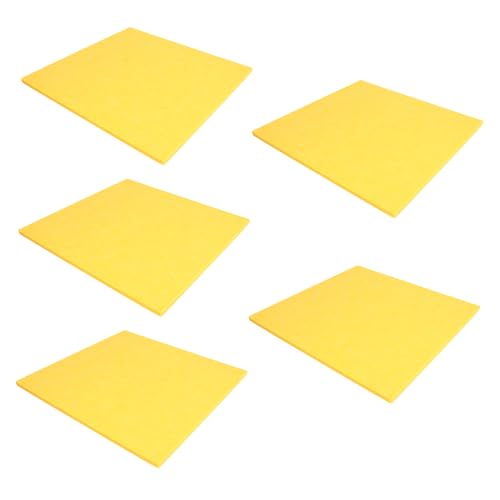 Panel acústico de absorción de fieltro amarillo 5 piezas para salas Ktv y música miniatura 1