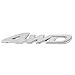 sourcing map Silver Tone Metal 4WD Design KFZ-Kühlergrill Emblem Badge Decortion de