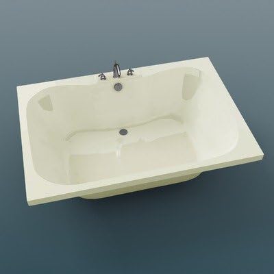 Dominica 48 x 60 x 23" Rectangular Soaking Bathtub Color: Biscuit, Tile Flange: Yes, Front Skirt: No