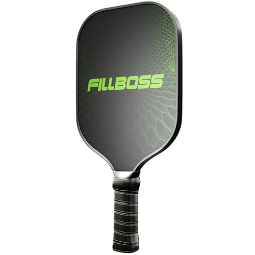 Raquete de pickleball de fibra de carbono T700, remo leve com aderência antiderrapante que absorve suor, superfície de fibra de carbono rotação forte
