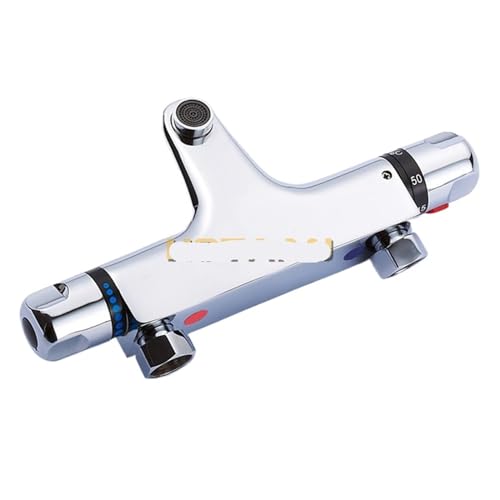 Grifo de ducha cromado termostático YT-5305 con acabado espejo de pared 3