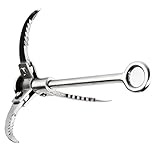GOOHOCHY Stainless Steel Grappling Hook Outdoor Climbing Hook Metal Claw Hook for Hiking Camping and Wilderness Survival