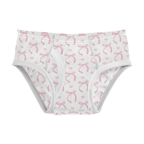 Boys' Exclusive Briefs Toddler Underwear 95% Combed Cotton Boxerbriefs 2T Pink Bow and Heart Pattern 1