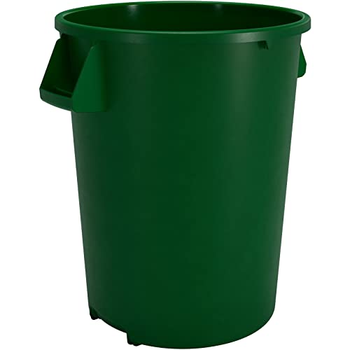 SPARTA Bronco 20 Gallon Trash Can, Thick Polyethylene Bin, NSF Certified Waste Container with Top Handles, Bottom Handholds, Reinforced Base and Stackable, LLDPE, 20 Gallon, Green