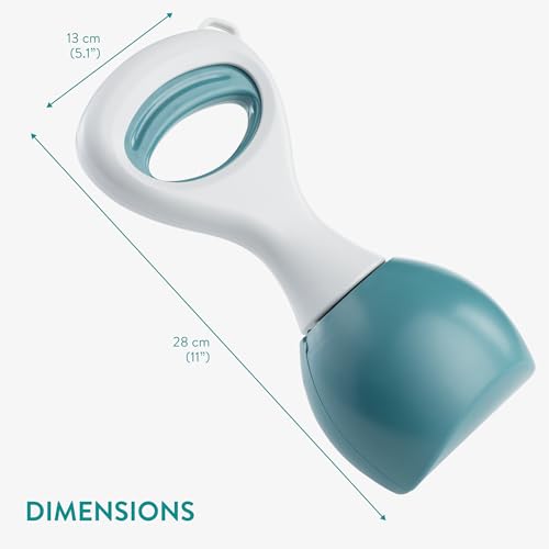 Image of Navaris Dog Pooper Scooper S - Cat, Horse Poop Scoop w /Dense Closure & Smooth Button - Ideal for Dogs & Cats - Long Handled Durable Garden Poo Picker Upper - Deep Green, Small