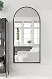 MirrorOutlet The Arcus - Metal Frame, Framed Arched Leaner/Wall Mirror 71" X 35" (180CM X 90CM) Black - Image 9