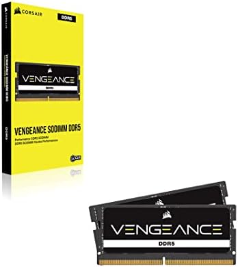 Corsair VENGEANCE DDR5 SODIMM 32GB (2x16GB) DDR5 4800MHz C40 (Compatible with Nearly Any Intel and AMD System,Easy Installation,Faster Load Times,XMP 3.0 Compatibility) Black,CMSX32GX5M2A4800C40