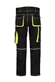 KG Nizo G Kinderhose IN SCHWARZ GELB Mädchenhose Jungenhose Jungen Gartenhose Freizeithose Kinder Arbeitshose MÄDCHEN Hose Unisex Neon (140)