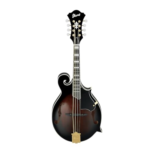 Ibanez M522 F-Style, Maple Neck, 8 String and 24 Frets Right Handed Maple Neck and Solid Sitka Spruce Top Mandolin Acoustic Guitar (Dark Violin)