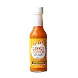 Splash Café Carrot Pepper Hot Sauce - 5 Oz Bottle of Hot Sauce - Gourmet Hot Sauce - Best Hot Sauce for Fish and Seafood, Chicken, Pork, and Beef - Goes Great on Eggs (1)