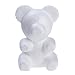 Amosfun Modelling Polystyrene Styrofoam Foam Bear Mould White DIY Craft for Flower Arranging Gift Wedding Party Decoration 20cm x 13cm