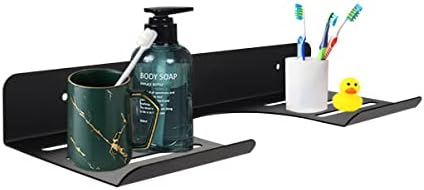 Behind Faucet Floating Tray Wall Mounted for Bathroom, 11.8 x 4.7 inch, Over Sink Shelf Narrow Counter Organizer Shelf, Self Adhesive Shower Shelves for Bathroom, Laundry Room,Kitchen, Farmhouse, RV