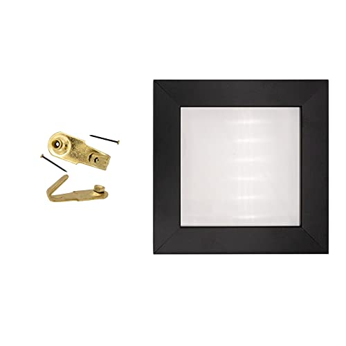 Image of Professional 30 LB Brass Plated Picture Hangers with Hardened Steel Pins Pack of 10 for Picture Frame Hanging