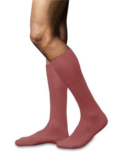 FALKE Herren Kniestrümpfe No. 13 M KH Baumwolle lang einfarbig 1 Paar, Rot (Lobster 8862), 43-44 – Ansicht 2