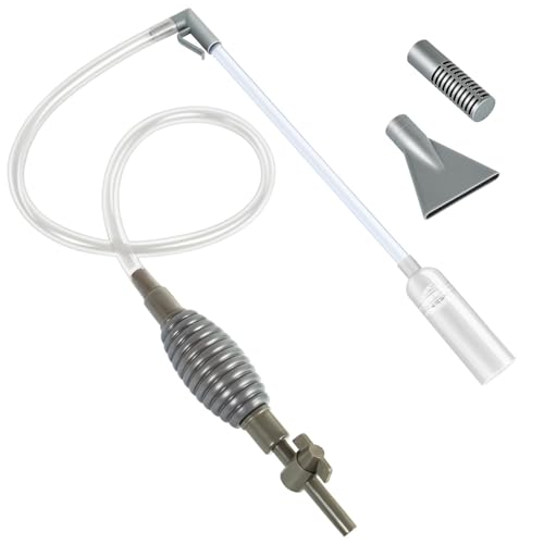 GmwyCzV Nettoyant pour Gravier D'aquarium, Nettoyage Aquarium, 1.7m Aspirateur à Bec Canard Gratuit, Siphon Puissant pour Vidange Complète, Pompe a Siphonner Eau avec Filtre à Gravier