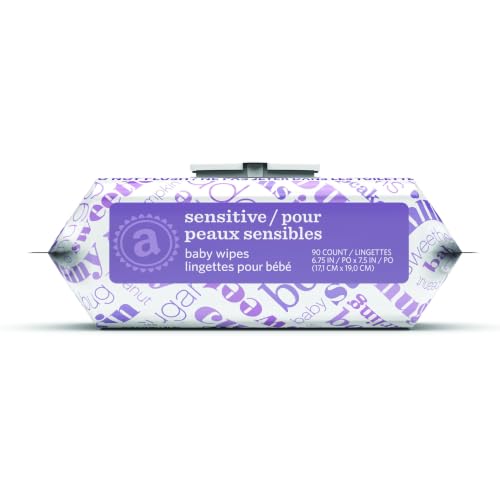 Amazon Elements Baby Wipes, Sensitive, Unscented, Cleans Gently, 270 Count, Flip-Top Packs, Pack of 3 β image 3