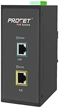 Amazon.com: PROCET Gigabit PoE++ Injector Din Rail, 60W Industrial PoE ...
