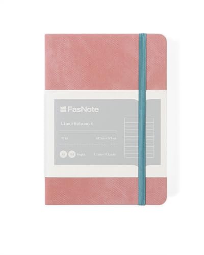 Image of A6 Professional Notebook, 160 Lined Pages, 100 GSM Thick Paper, Premium PU Leather Hardcover, Includes 2025 Annual Planning Card, Rose Tan