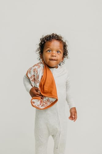 Image of Copper Pearl 3-Layer Knit Security Blanket Set Sized 16' inch x 16 inch 'Gingerbread' (Pack of 2)
