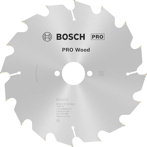 Bosch 1x PRO Wood Kreissägeblatt, 190 x 2 x 30 mm, T16