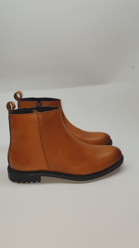 Image of Voguish Men's Zip Leather Chelsea Boots