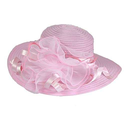 Chapeau visière perles et dentelle plissée grand bord finitions couture