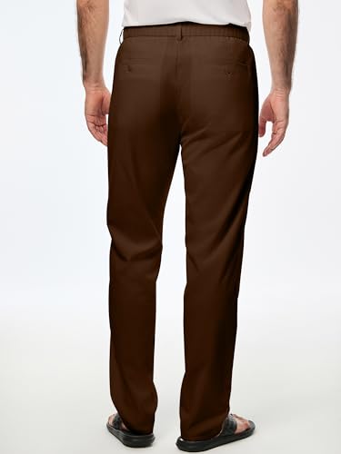 JMIERR Men's Casual Drawstring Pants Elastic Waist Lightweight Pant Summer Beach Trouser with Pockets2