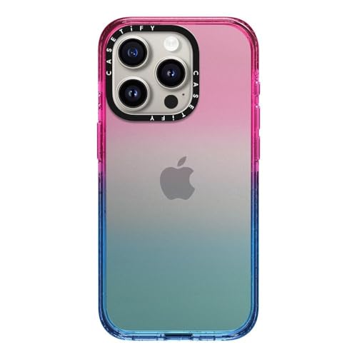 CASETiFY Impact iPhone 15 Pro Hülle [Schlank/Schutz vor Stürzen aus 2,5 m Höhe/Kabelloses Laden] - Cotton Candy