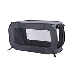 Beatrice-Home-Fashions-Portable-Collapsible-Pop-Up-Travel-Pet-Kennel-325-L-x-19-W-x-18-H-Black