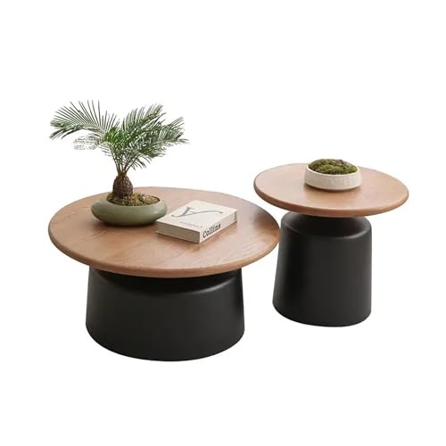 Lot de 2 tables basses gain de place avec table d'appoint assemblage facile - 2