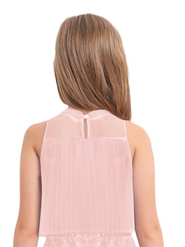 YiZYiF Kids Girls' Lace Cropped Tank Top Summer Blouse Sleeveless Crew Neck Tee4