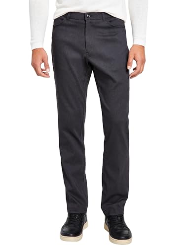 Tommy Hilfiger Mens TH Flex Twill Stretch Casual Trouser Pants, Grey, 38W x 33L