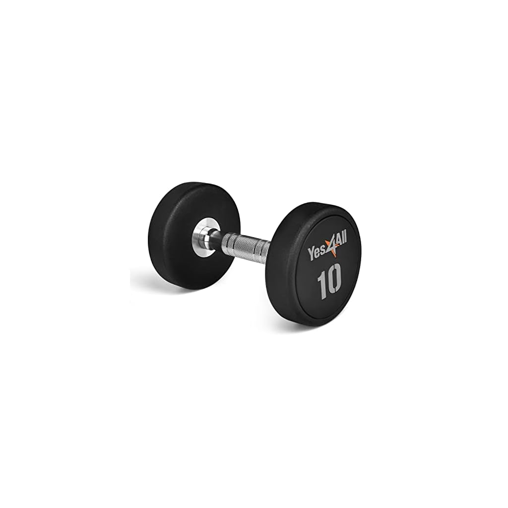 Yes4All-Premium-Urethane-Dumbbell-with-Anti-Slip-Knurled-Handle-5-50LBS-for-Strength-Training-Full-Body-Workout-and-Muscle-Building-Sold-Individually