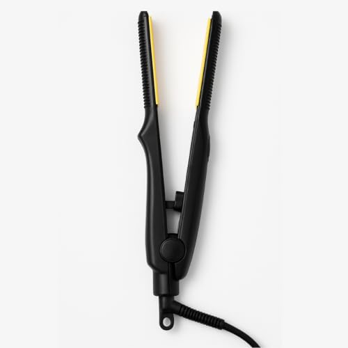 Image of Ktein Mini Flat Iron for Short Hair, Pixie Cut, Bangs, Beard & Wavy Styling | 2-in-1 Ceramic Pencil Hair Straightener for Men & Women | 5 Temp Settings | Fast Heating | Anti-Scald Design