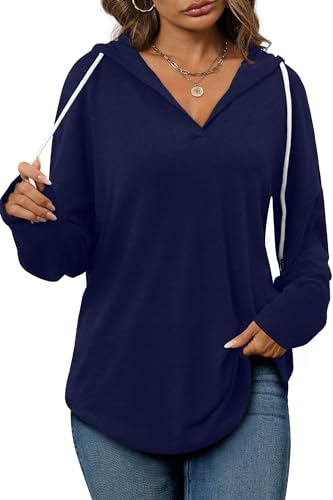 Image of Bofell Womens Fashion Tops Hoodies for Women Pullover Oversized Sweatshirts Long SLeeve Shirts Loose Fit