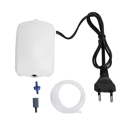 Mini-Aquarium-Luftpumpe, Poolpumpe Ultra-leise Fischsauerstoffpumpe mit Luftsteinrohr-Rückschlagventil Geeignet für die Sauerstoffanreicherung in der Aquakultur in Fischtanks