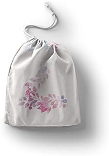 Le Jardin du Lin Bedruckte Baumwoll Taschen mit Kordelzug, Einkaufstasche, Beutel, Stoffsack, Stofftasche, Gemüsesack, Wiederverwendbare, Umweltfreundlich, Mehrzweck, Faltbar, Größe: 30x40 Cm